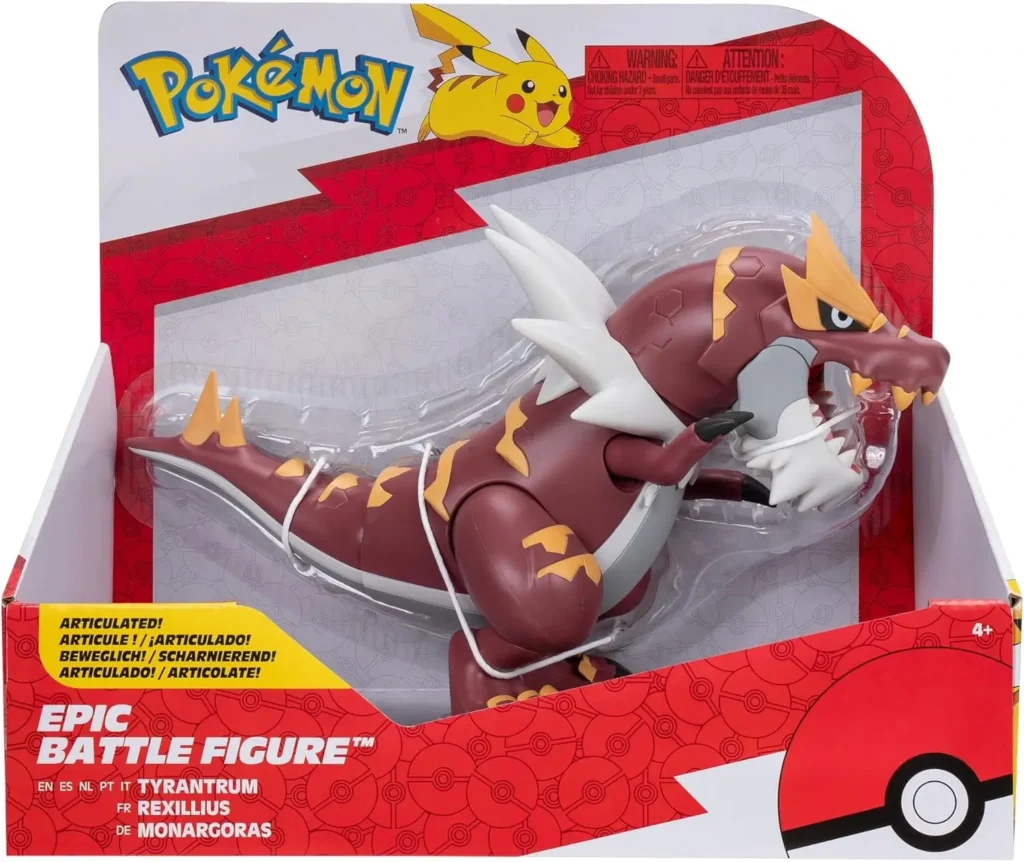 Figura Pokémon Tyrantrum PKW3422 Epic Battle – 30 cm articulada – Jakks Pacific – Costa Rica