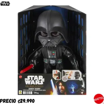 Figura coleccionable Darth Vader con luz y voz, producto oficial Mattel, Costa Rica