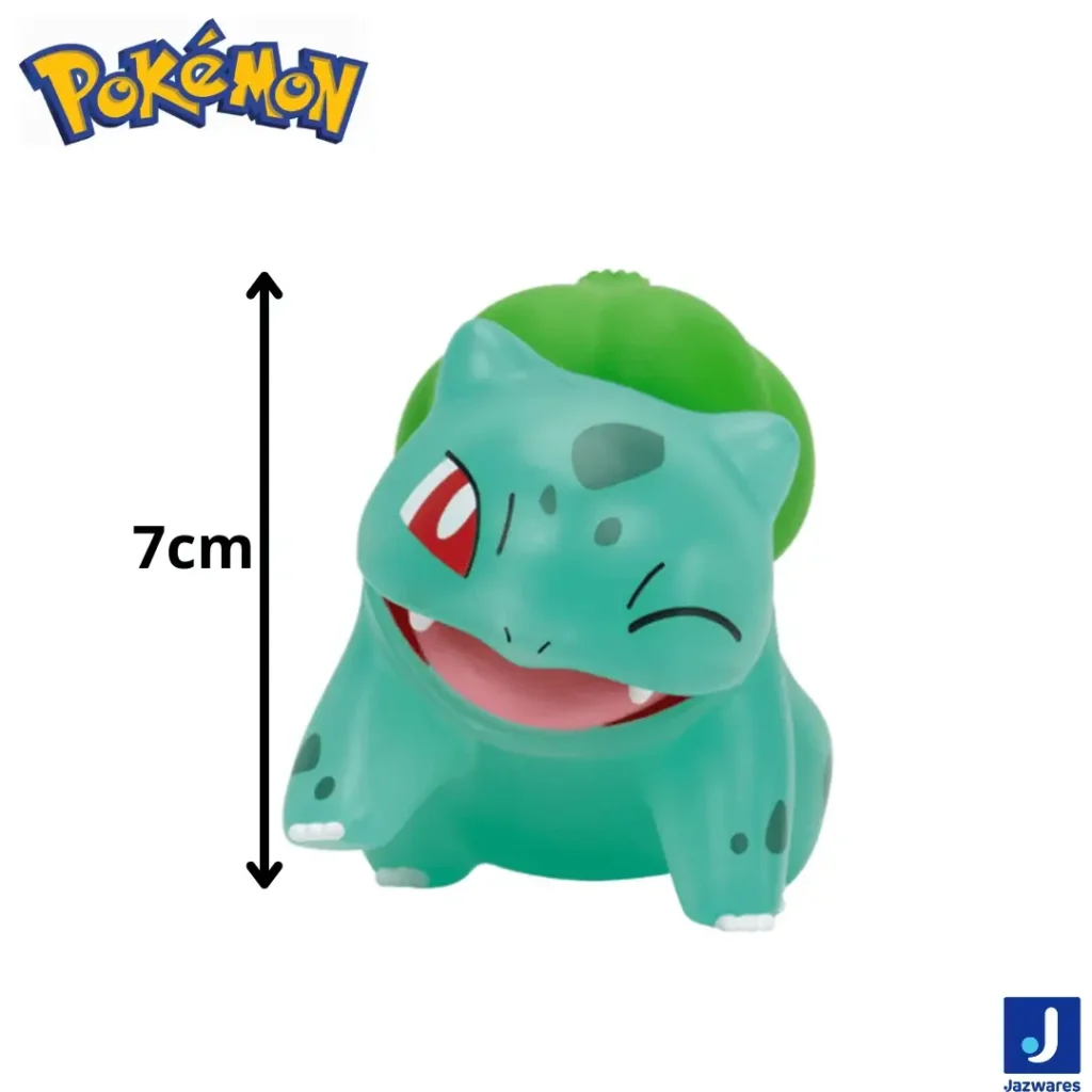 Figura Pokémon Bulbasaur PKW2403 – vista frontal – edición translucida Jakks Pacific