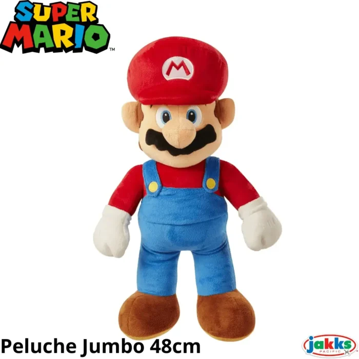 Peluche gigante Super Mario Bros original JAKKS de 50cm
