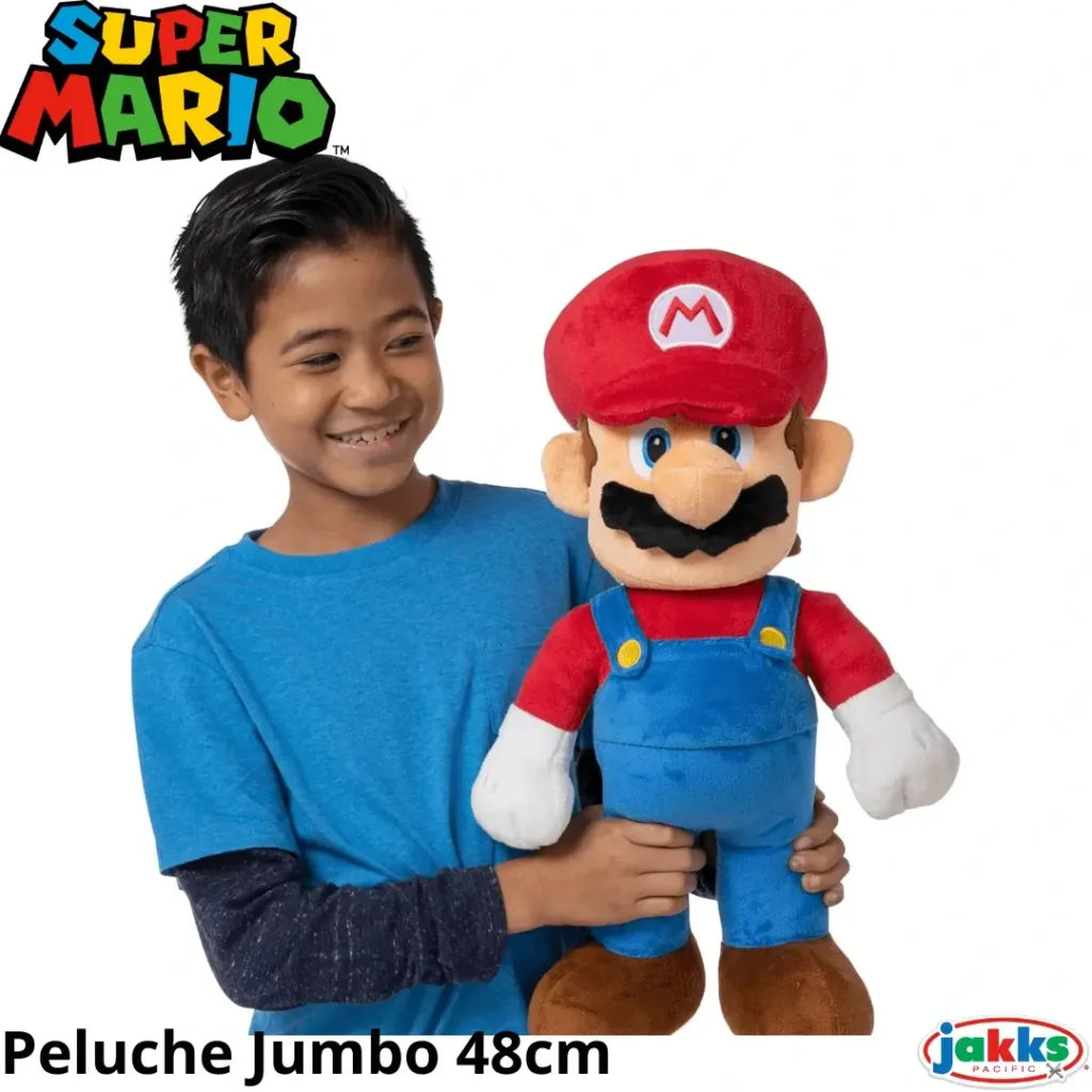 Peluche gigante Super Mario Bros original JAKKS de 50cm
