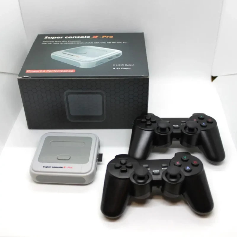 Super Consola X Pro con controles inalámbricos y accesorios ConsolasRetro CR Costa Rica