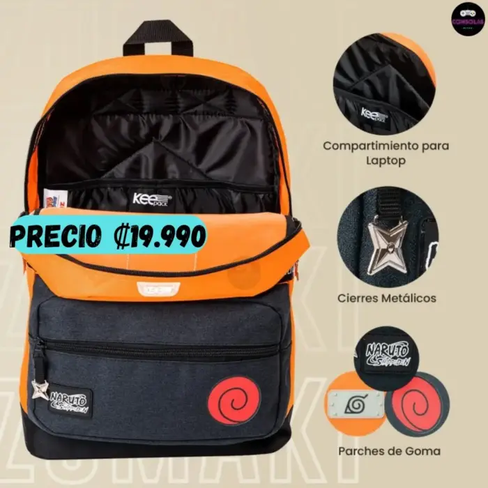 Bulto compacto original Naruto marca KeePack - Imagen 6
