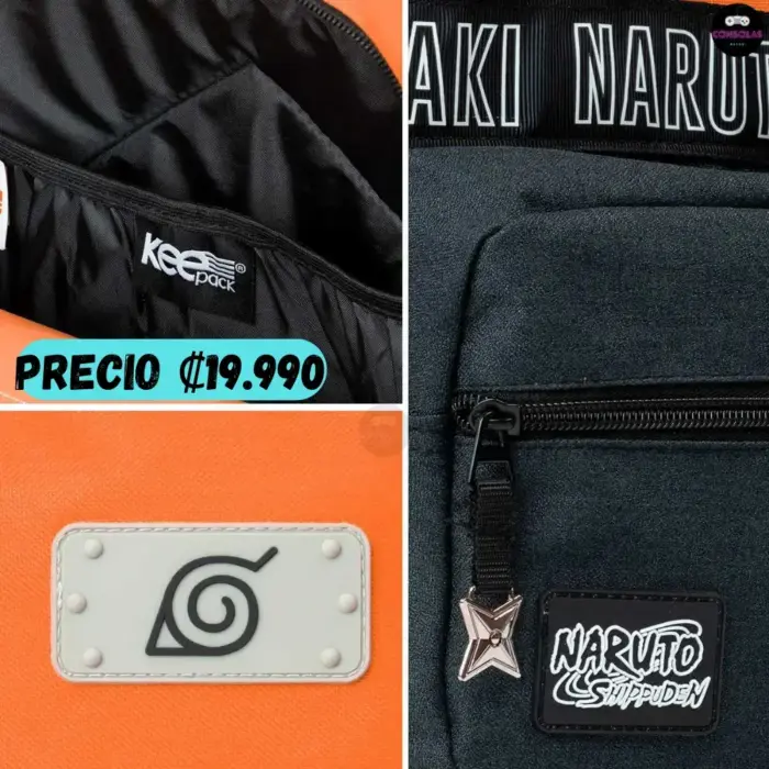 Bulto compacto original Naruto marca KeePack - Imagen 3