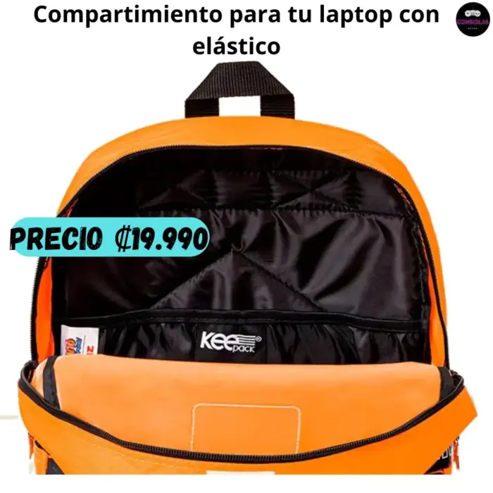 Bulto compacto original Naruto marca KeePack - Imagen 2