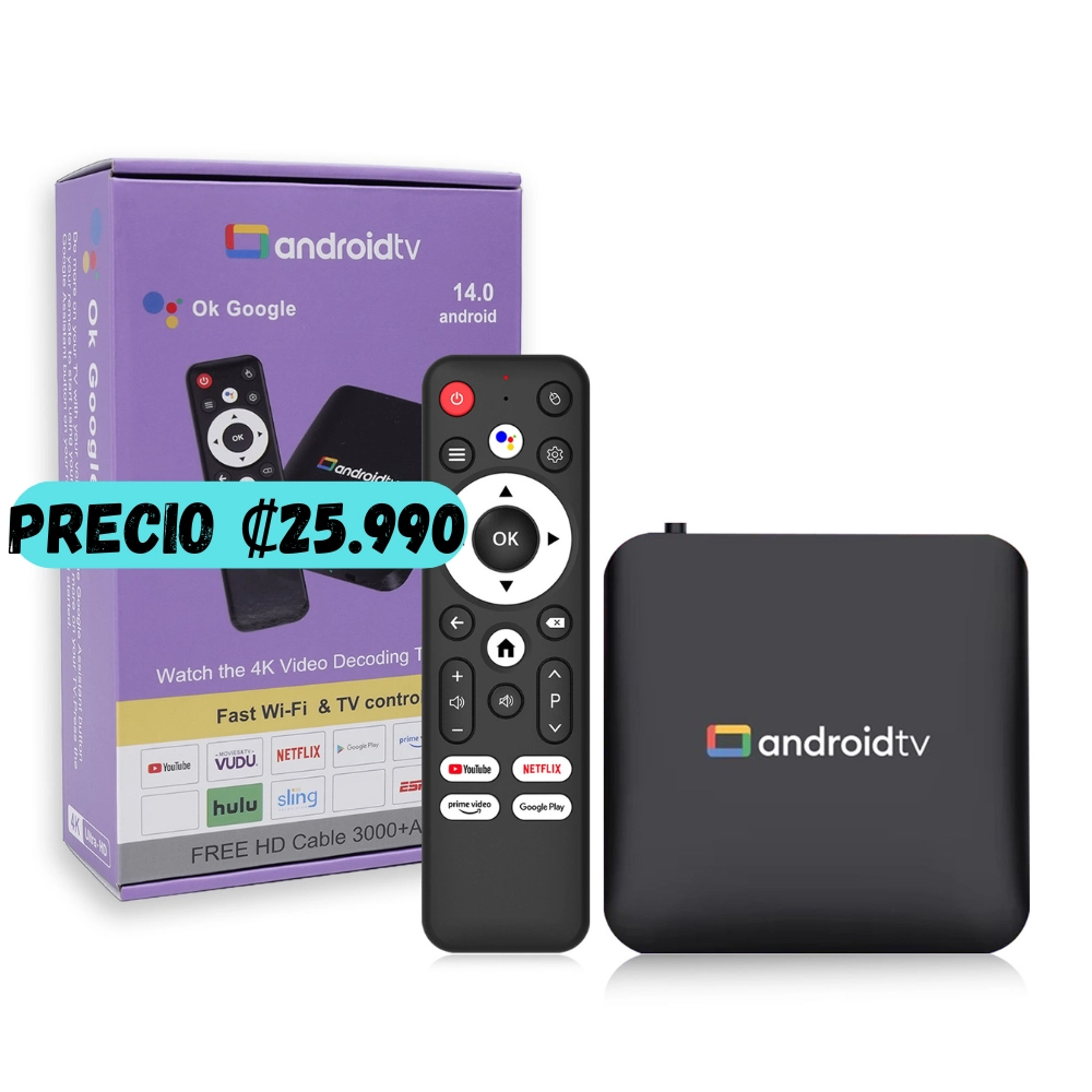 TV Box android 14.0 HDMI – Pago al Recibir