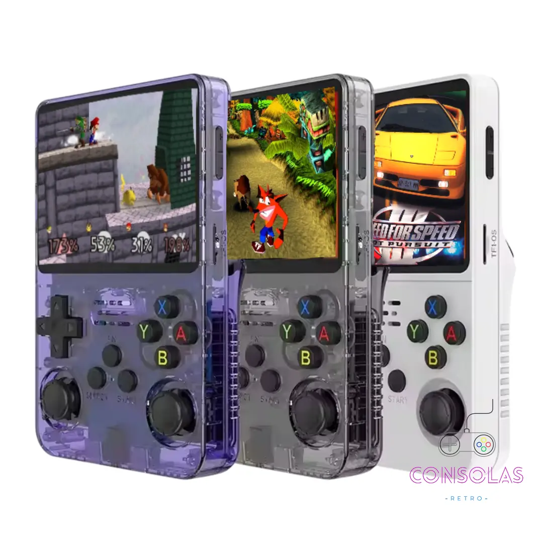 Consola Retro Portátil R36s – 20 000 Juegos · Pantalla IPS 3.5