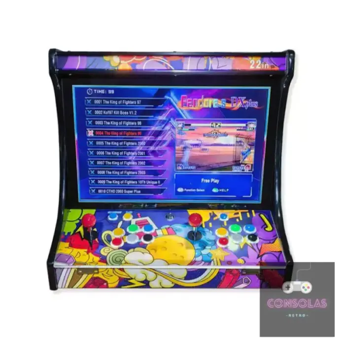 Consola Arcade retro de mesa con pantalla y 9 800 juegos