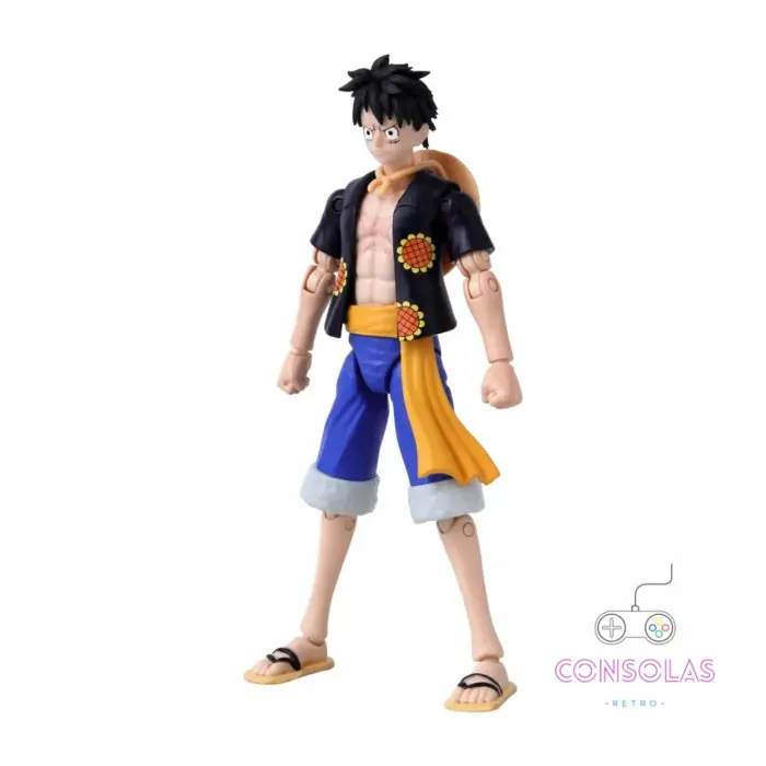 Figura oficial Anime Heroes Monkey D. Luffy Dressrosa One Piece Bandai 16.5 cm