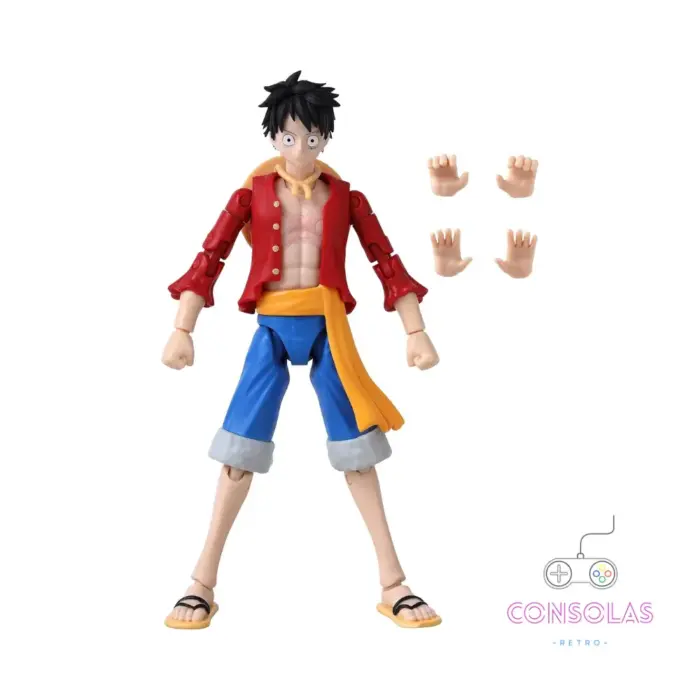 Figura oficial Anime Heroes Monkey D. Luffy Dressrosa One Piece Bandai 16.5 cm